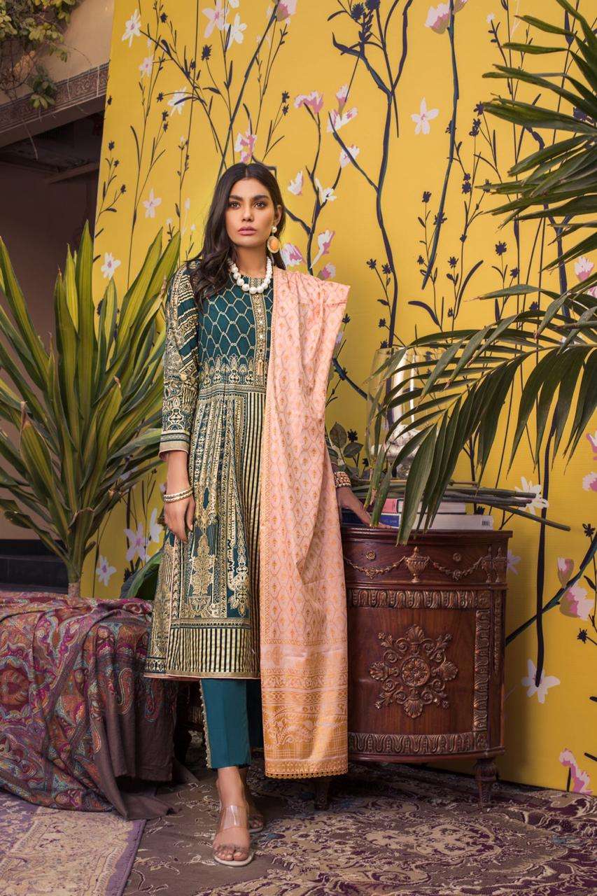 NAAZNIN 3pc Unstitched Embroidered Karandi Banarsi Suit D6233 | Selling.pk  - The Multi Brand Store