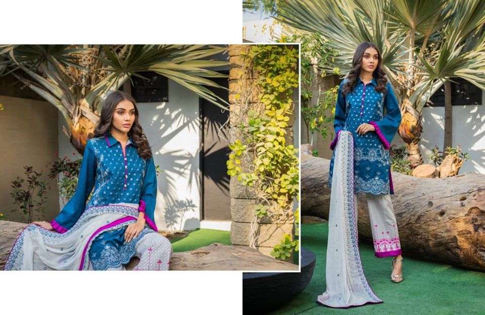 KALYAN EMBROIDERED LAWN SUIT 2020 - 05