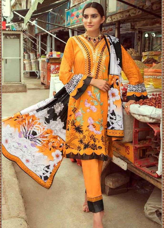 Rung by Al Zohaib Embroidered Lawn Spring/Summer 2020 Collection - 01