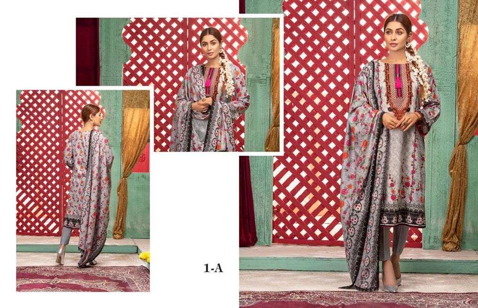 ZS Sahil Printed Lawn Collection 2020 Vol 01 01A