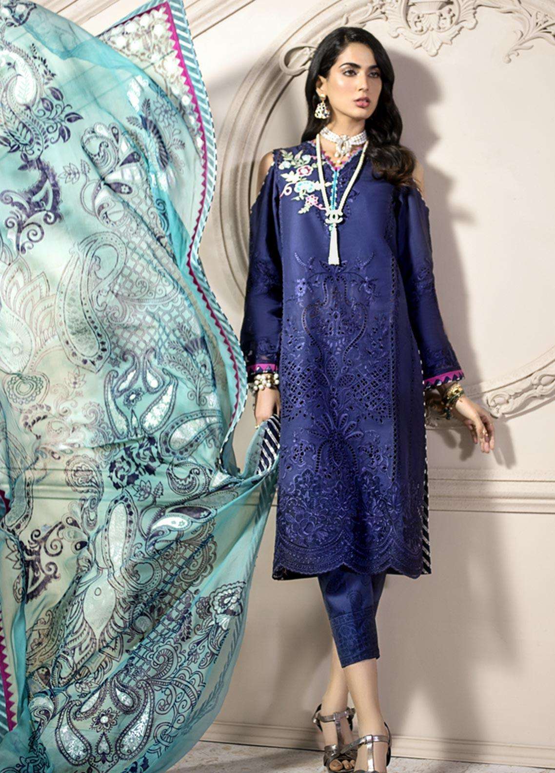 Noor Luxury Lawn 2020 Collection by Saadia Asad 02B