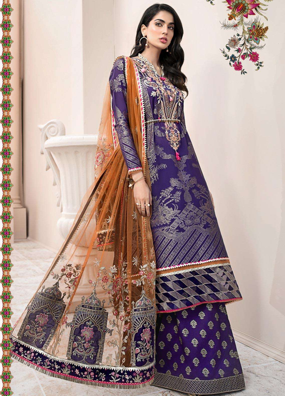  Noor Luxury Lawn 2020 Collection by Saadia Asad 12A