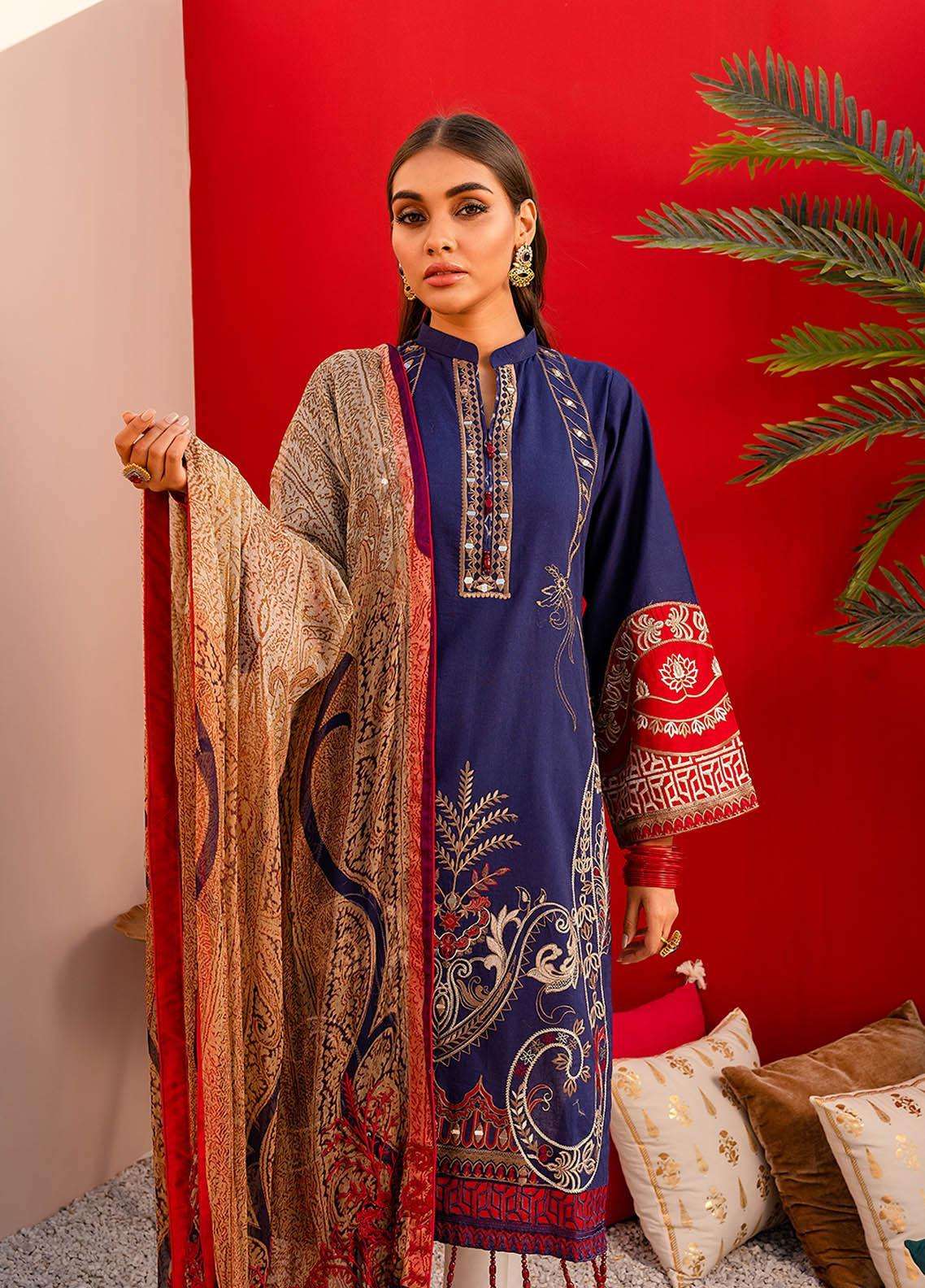 Nureh by Riaz Arts Embroidered Lawn Jacquard Collection 2020 - 05
