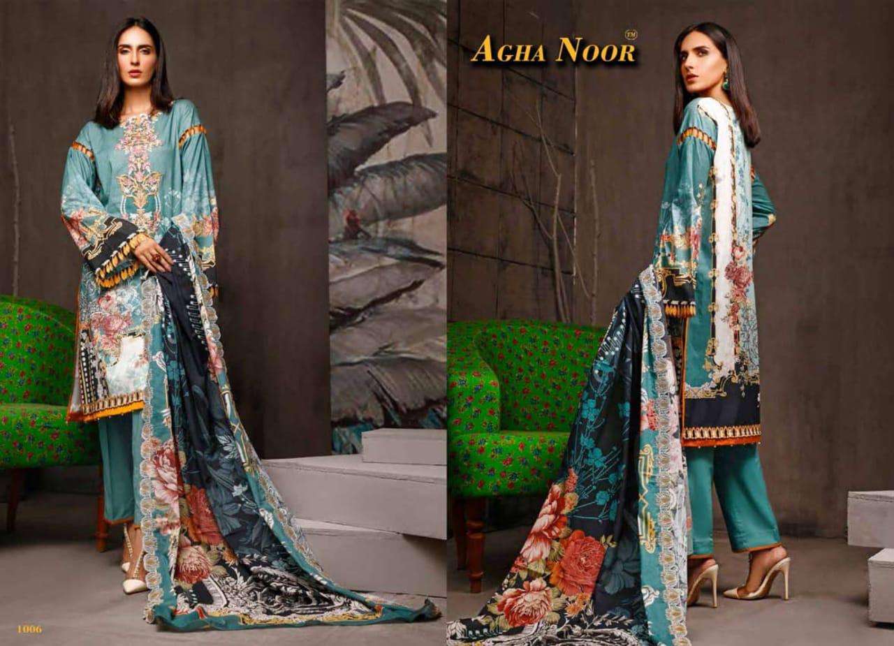 buy AGHA NOOR LUXURY LAWN COLLECTION from ahmed creation surat