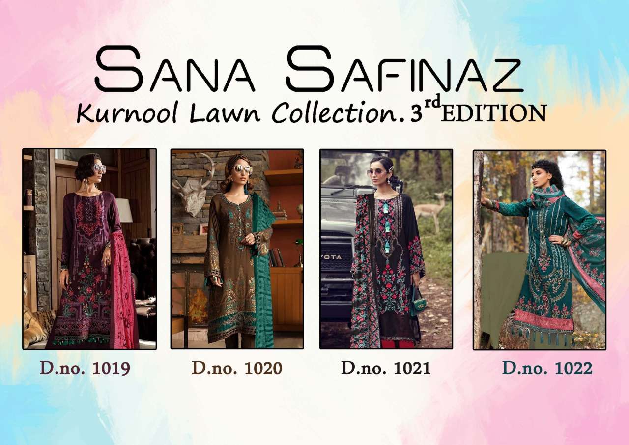 SANA SAFINAZ KURNOOL LAWN COLLECTION 3RD EDITION - 1019-1022
