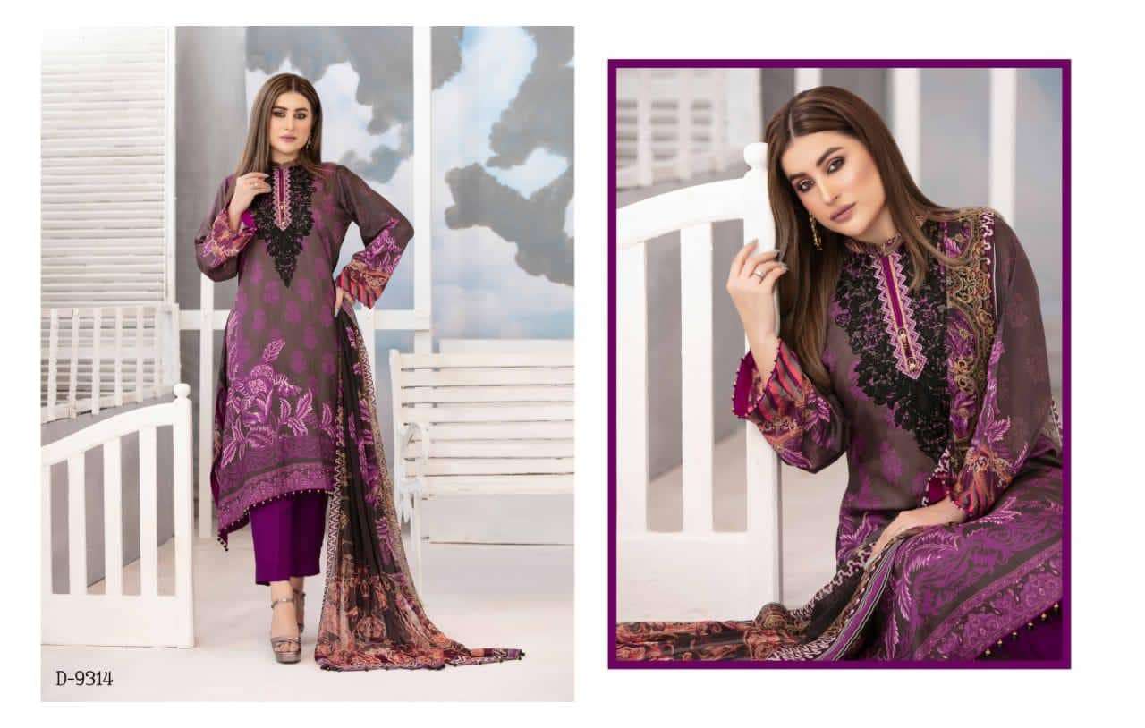  SYBIL VISCOSE EMBROIDERED BY TAWAKKAL - 9314