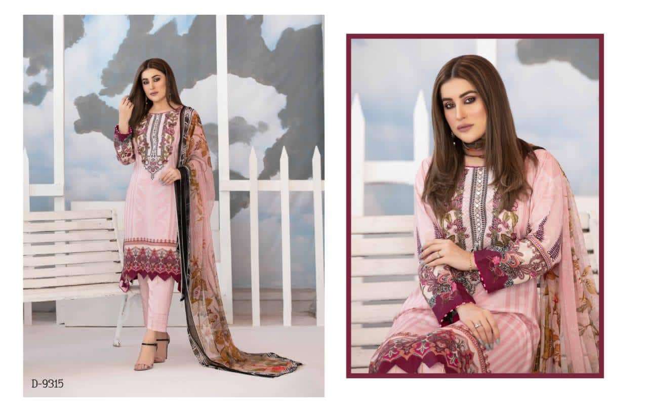  SYBIL VISCOSE EMBROIDERED BY TAWAKKAL - 9315