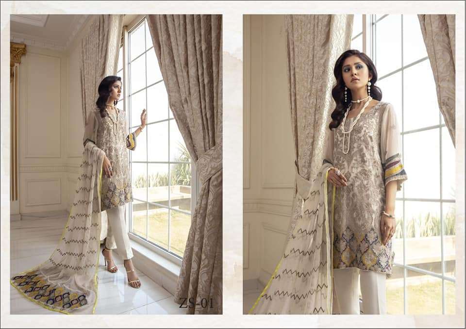 Meraki Embroidered Chiffon 2021 - 01