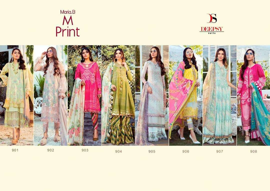 Mariab Mprint by DEEPSY SUITS - 901-908(chiffon) 