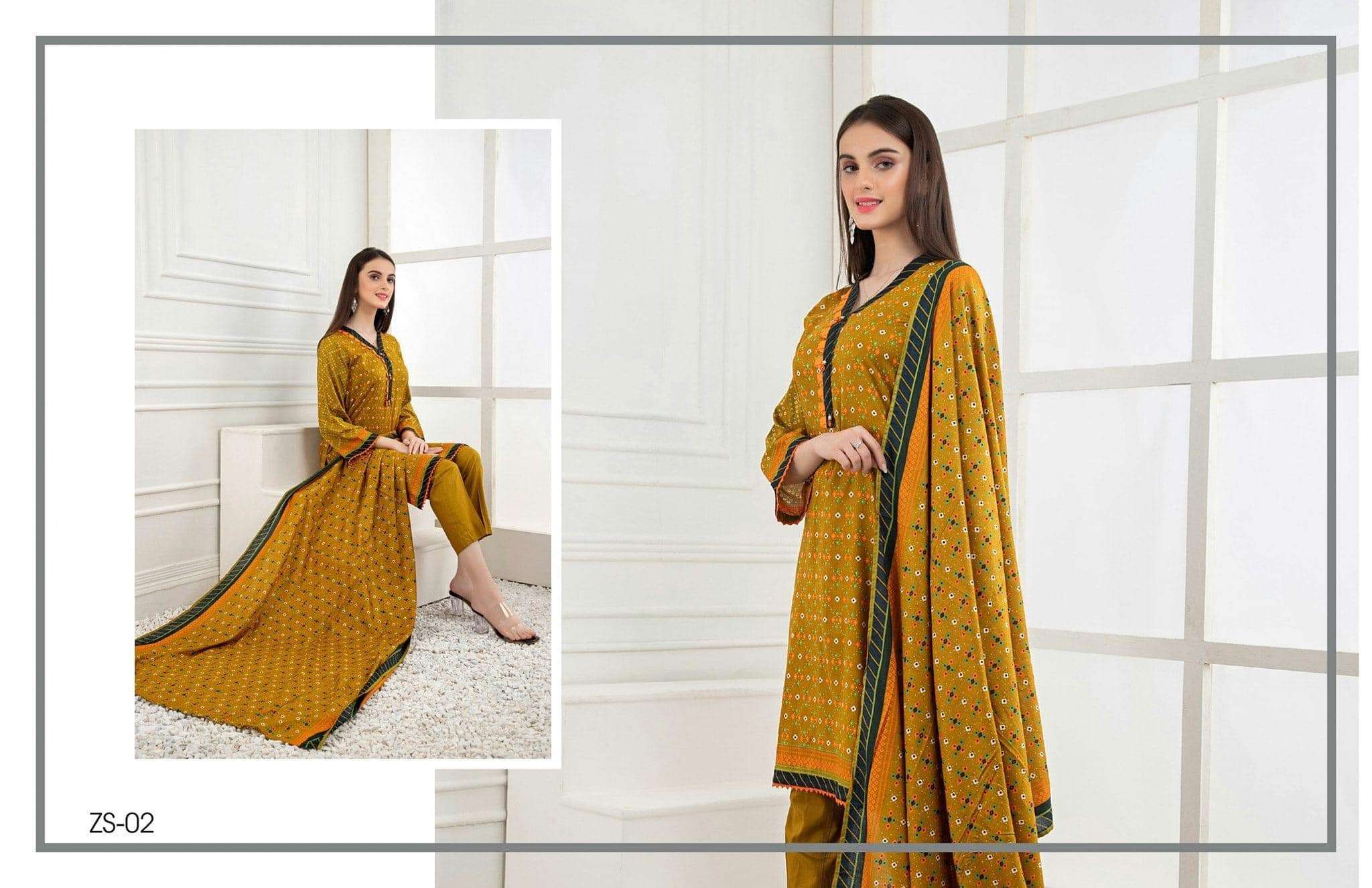 RangReza Printed Lawn Collection 2021 - 02