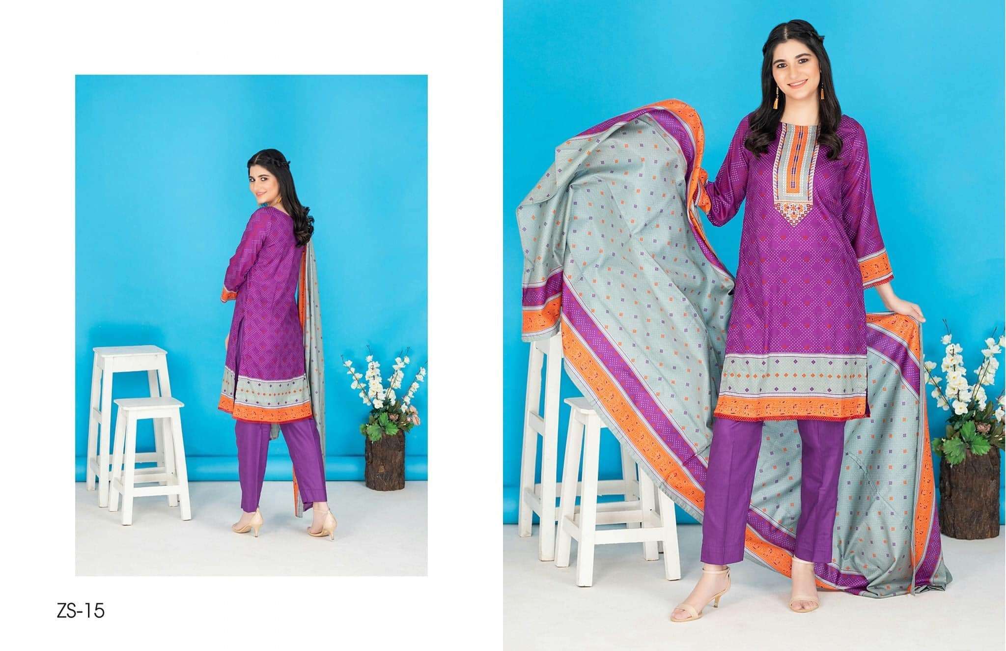 RangReza Printed Lawn Collection 2021 - 15