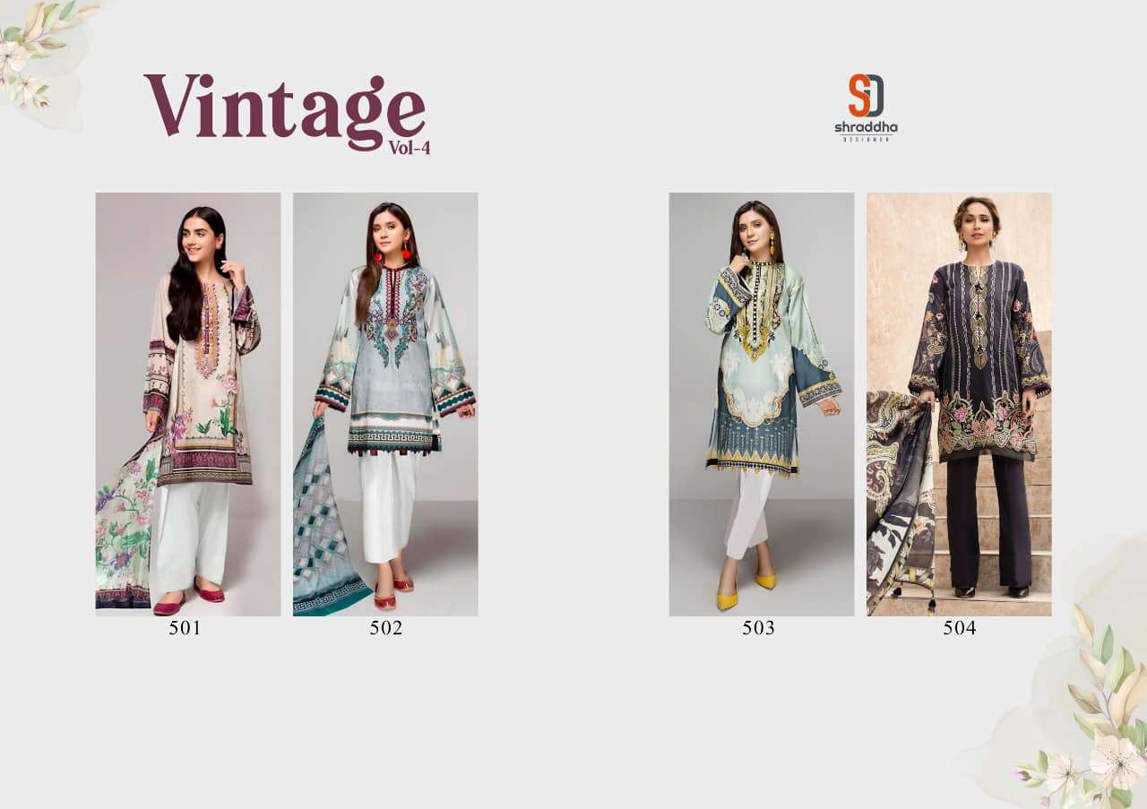 VINTAGE VOL-4 shraddha - 501-504(chiffon)