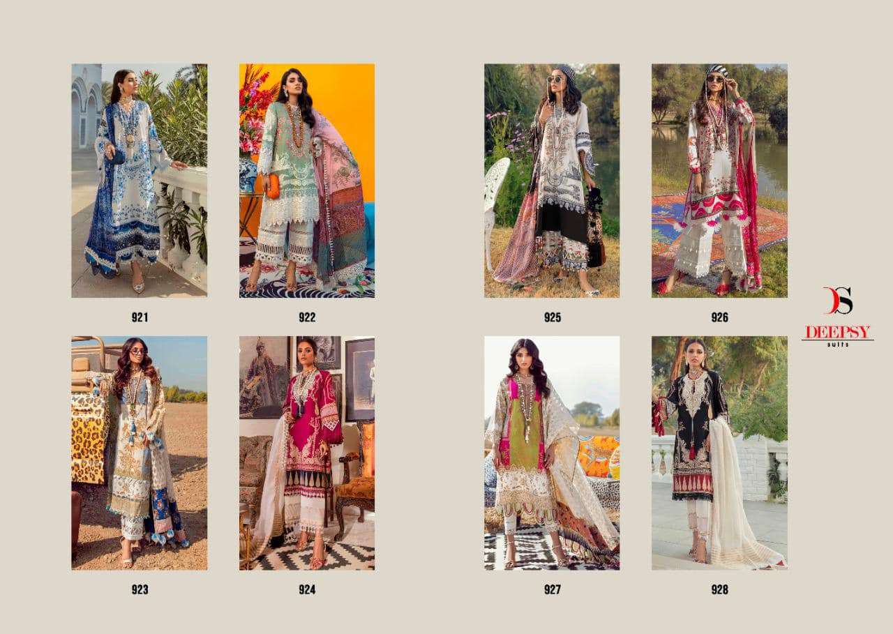 Sana Safinaz Muzlin  by DEEPSY SUITS- 921-928(chiffon)