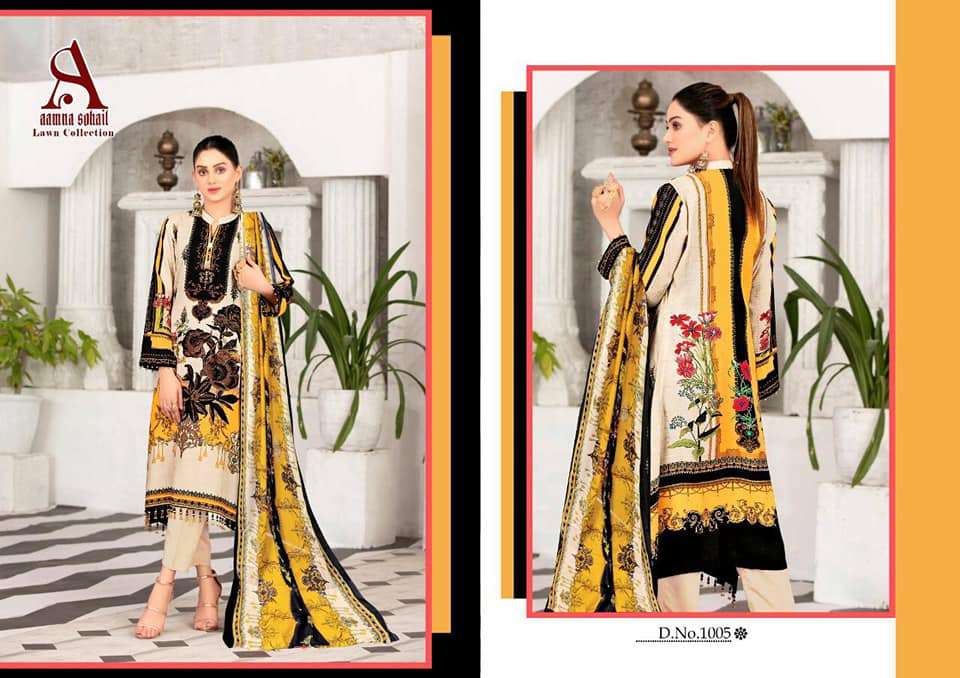 AAMNA SOHAIL LAWN COLLECTION - 1005