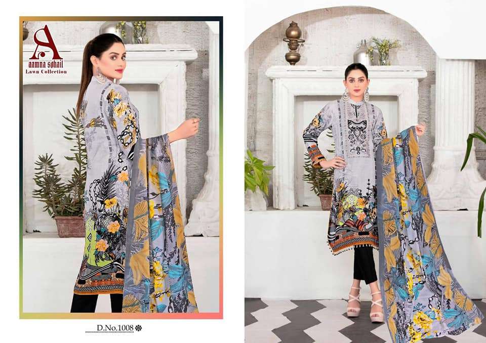 AAMNA SOHAIL LAWN COLLECTION - 1008