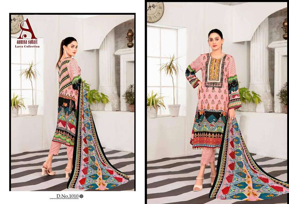 AAMNA SOHAIL LAWN COLLECTION - 1010