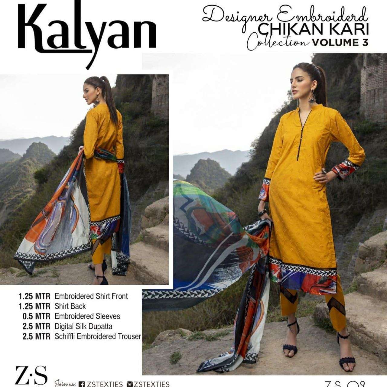  KALYAN Chikankari Collection Vol 3 by Z.S Textiles - ZS 09