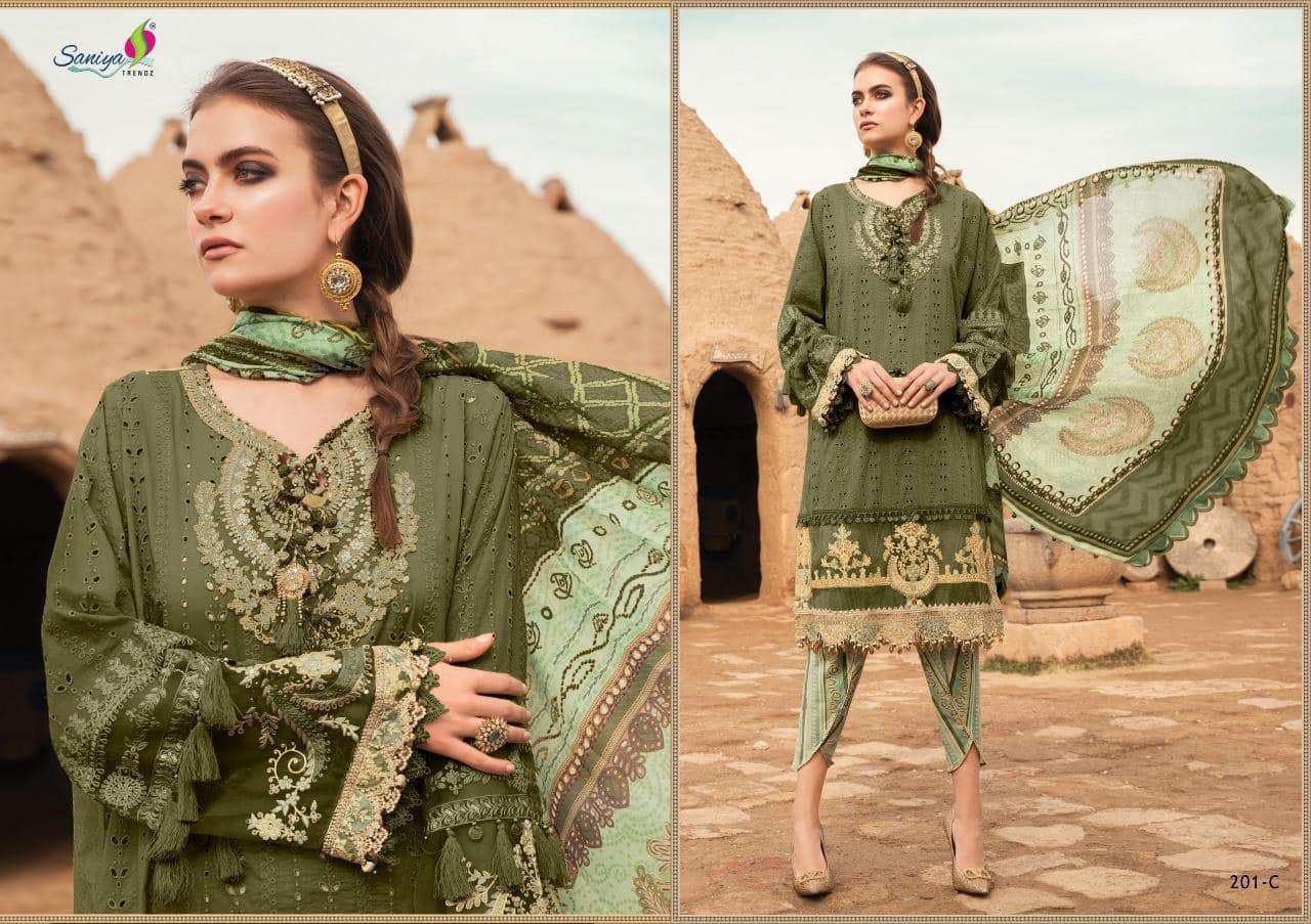 SANIYA TRENDZ MARIA.B LAWN 2021 -201F