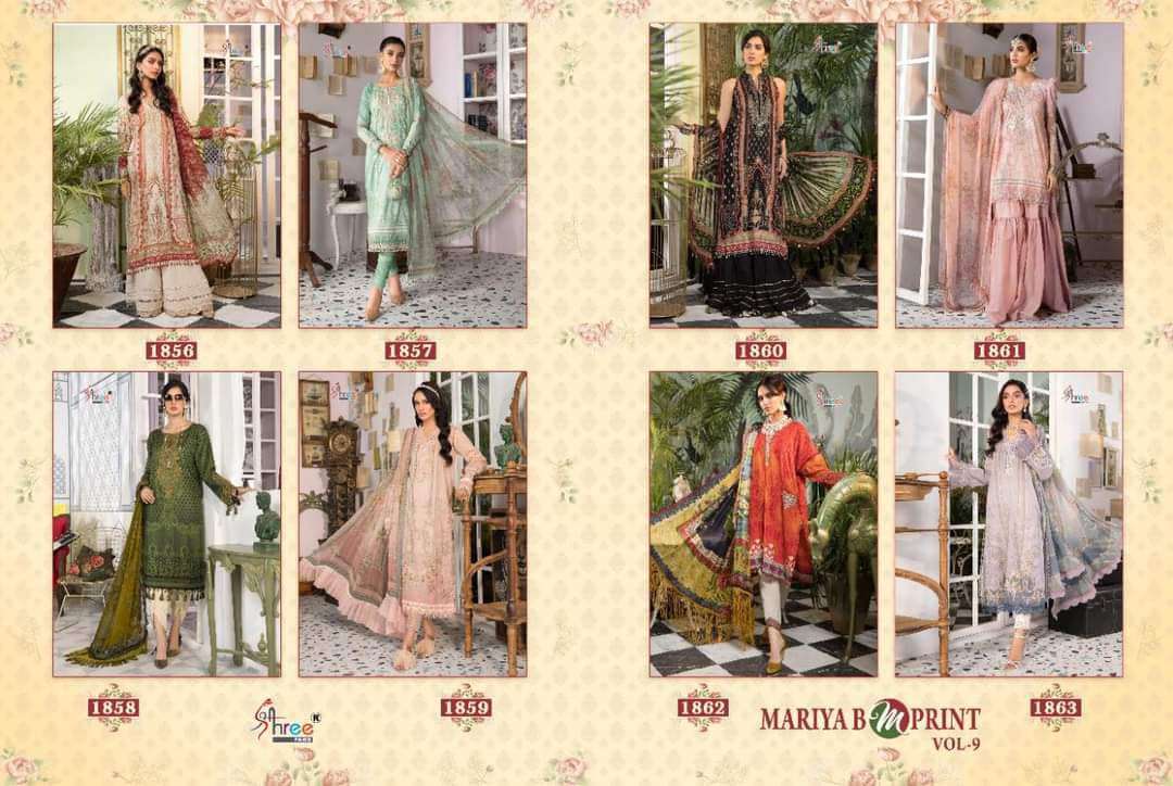 MARIYA B MPRINT VOL 9 - 1866-63(CHIFFON)