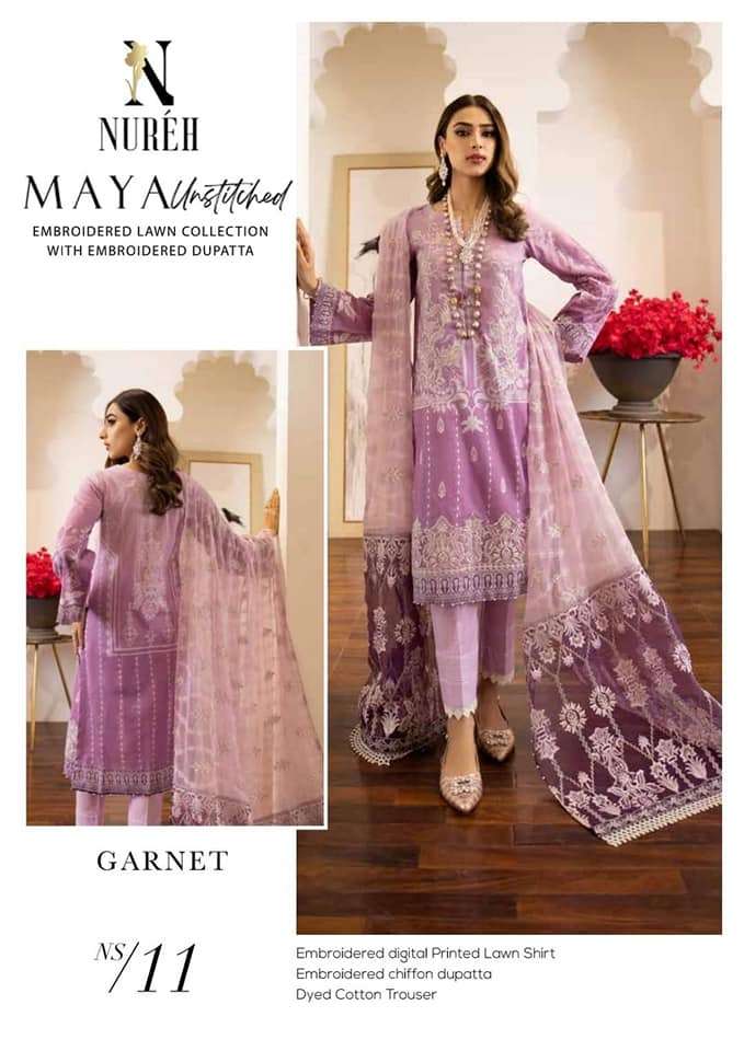 Nureh Maya Embroidered Collection 2021 - NS 11