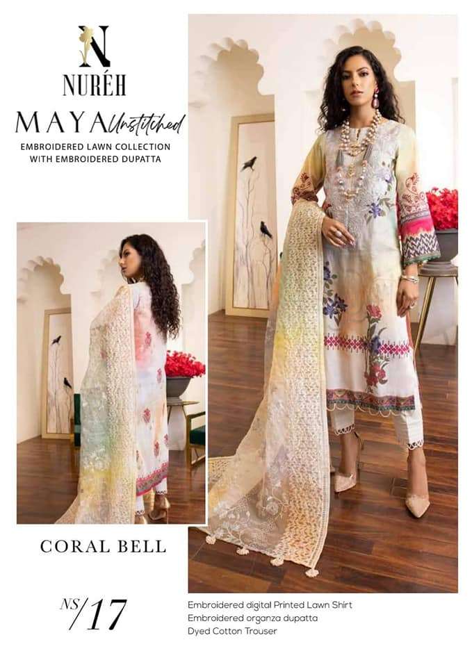 Nureh Maya Embroidered Collection 2021 - NS 17