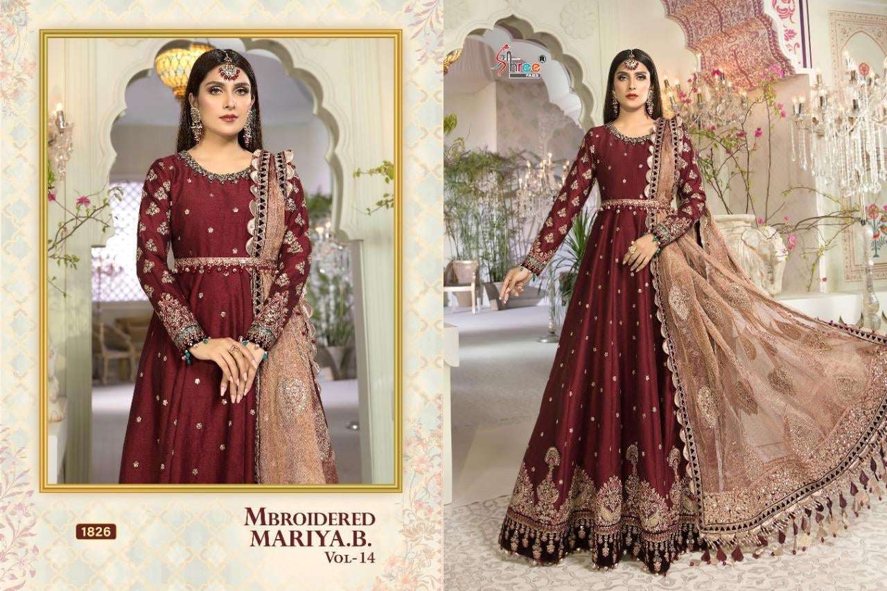  Mbroidered Mariya b Vol 14 Shree Fab - 1826