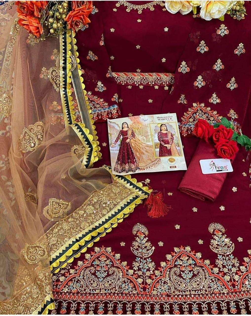  Mbroidered Mariya b Vol 14 Shree Fab - 1826A