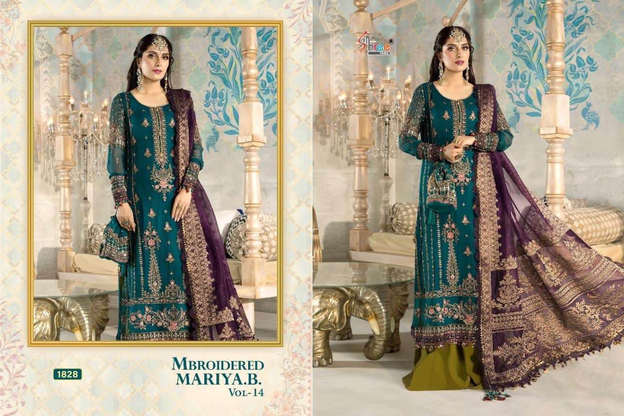  Mbroidered Mariya b Vol 14 Shree Fab - 1828