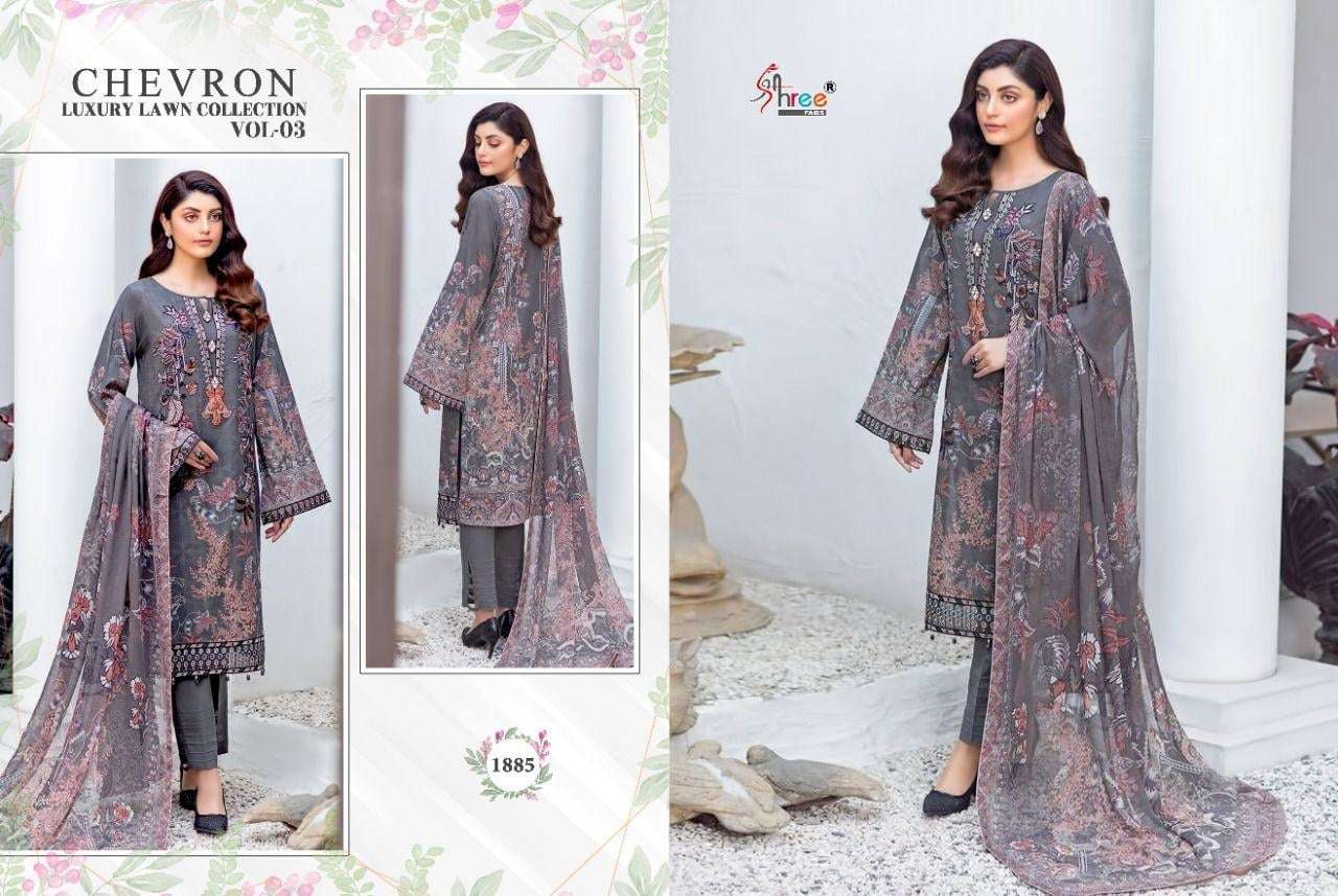 Shree Fabs Chevron Luxury Lawn Collection Vol 3 - 1855