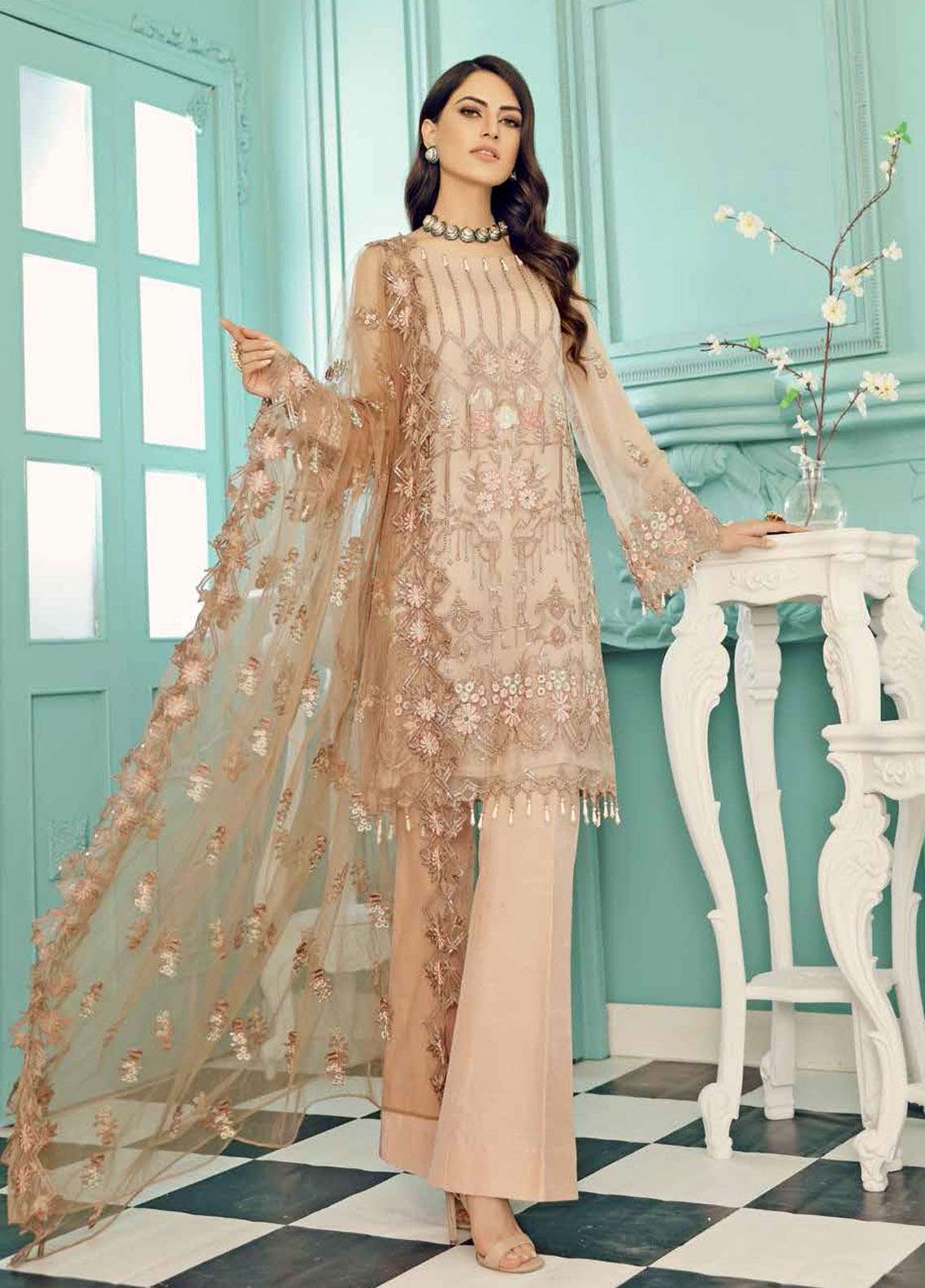 buy Charizma Chimmer Vol 5 from ahmed creation pakistani suit online wholesale retail in surat india 100 original guranteed