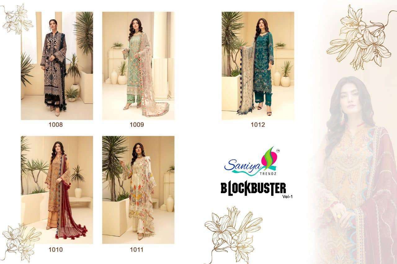  Saniya Trendz BLOCKBUSTER -1 GEORGETTE COLLECTION - 1008-1012