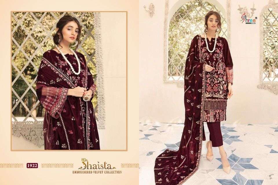 SHAISTA EMBROIDERED VELVET COLLECTION -1922