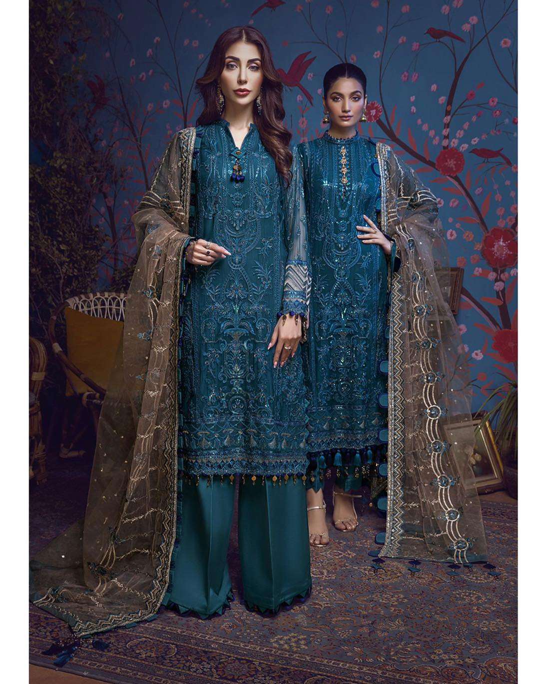 buy ADAN LIBAS BARROCO EXCLUSIVE EMB CHIFFON COLLECTION from ahmed  creation,pakistani suit online wholesale retail in surat,India,100%  original product guranteed