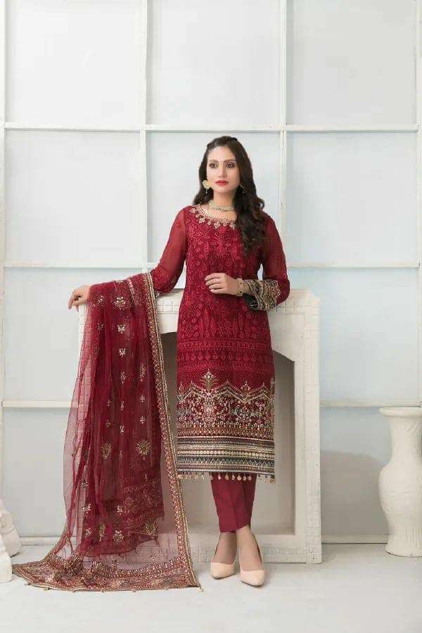 Gulruk Semi Stitched Luxury Chiffon Embroidered Collection -08