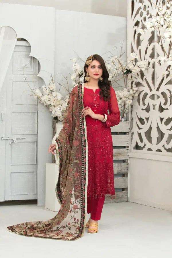 Gulruk Semi Stitched Luxury Chiffon Embroidered Collection -09