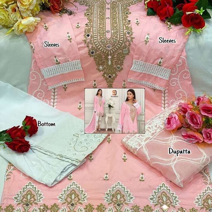  SHRADDHA DESIGNERS ANAYA LAWN -3501A(PINK)