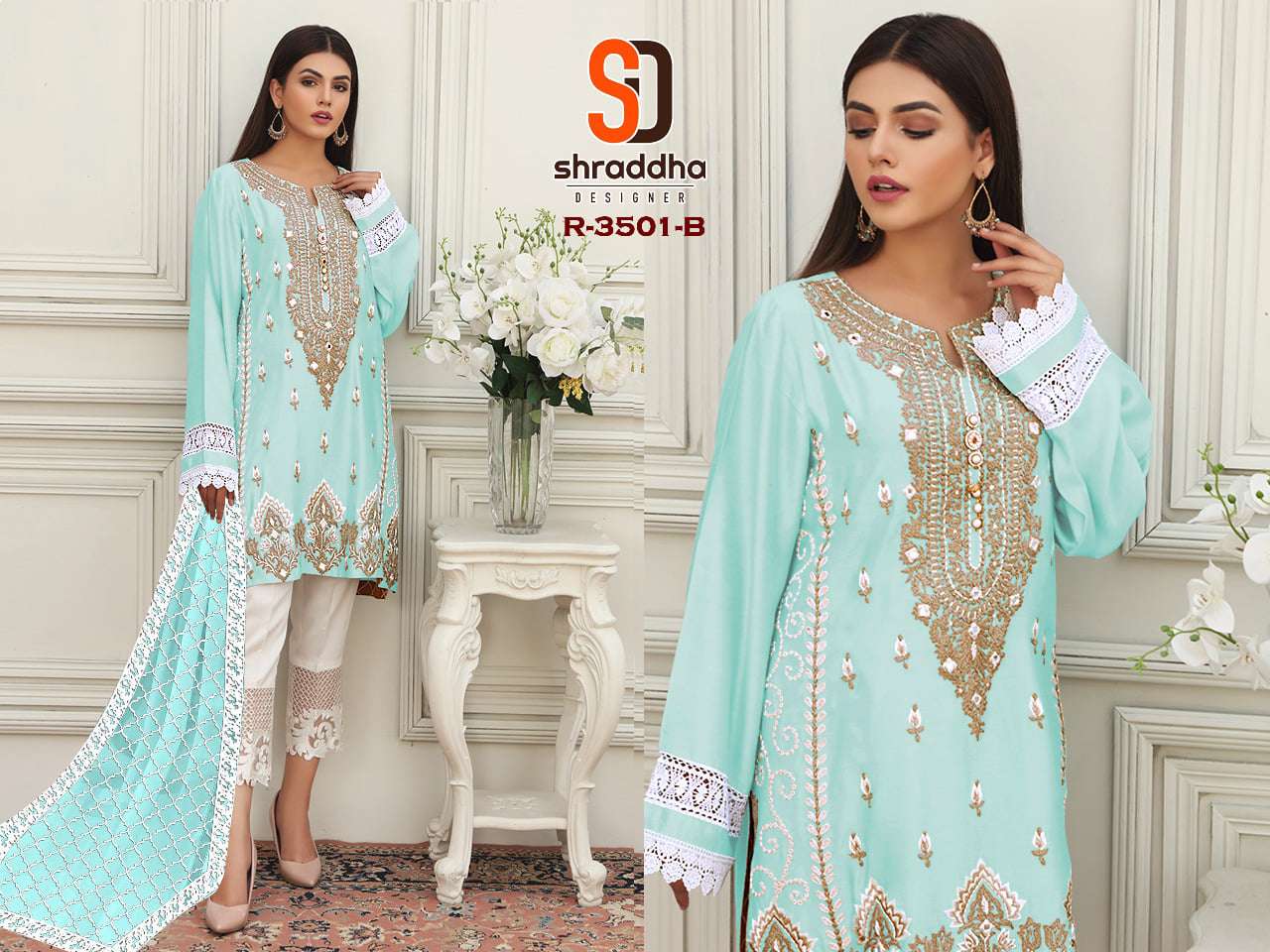  SHRADDHA DESIGNERS ANAYA LAWN -3501B
