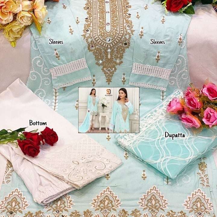  SHRADDHA DESIGNERS ANAYA LAWN -3501B(BLUE)