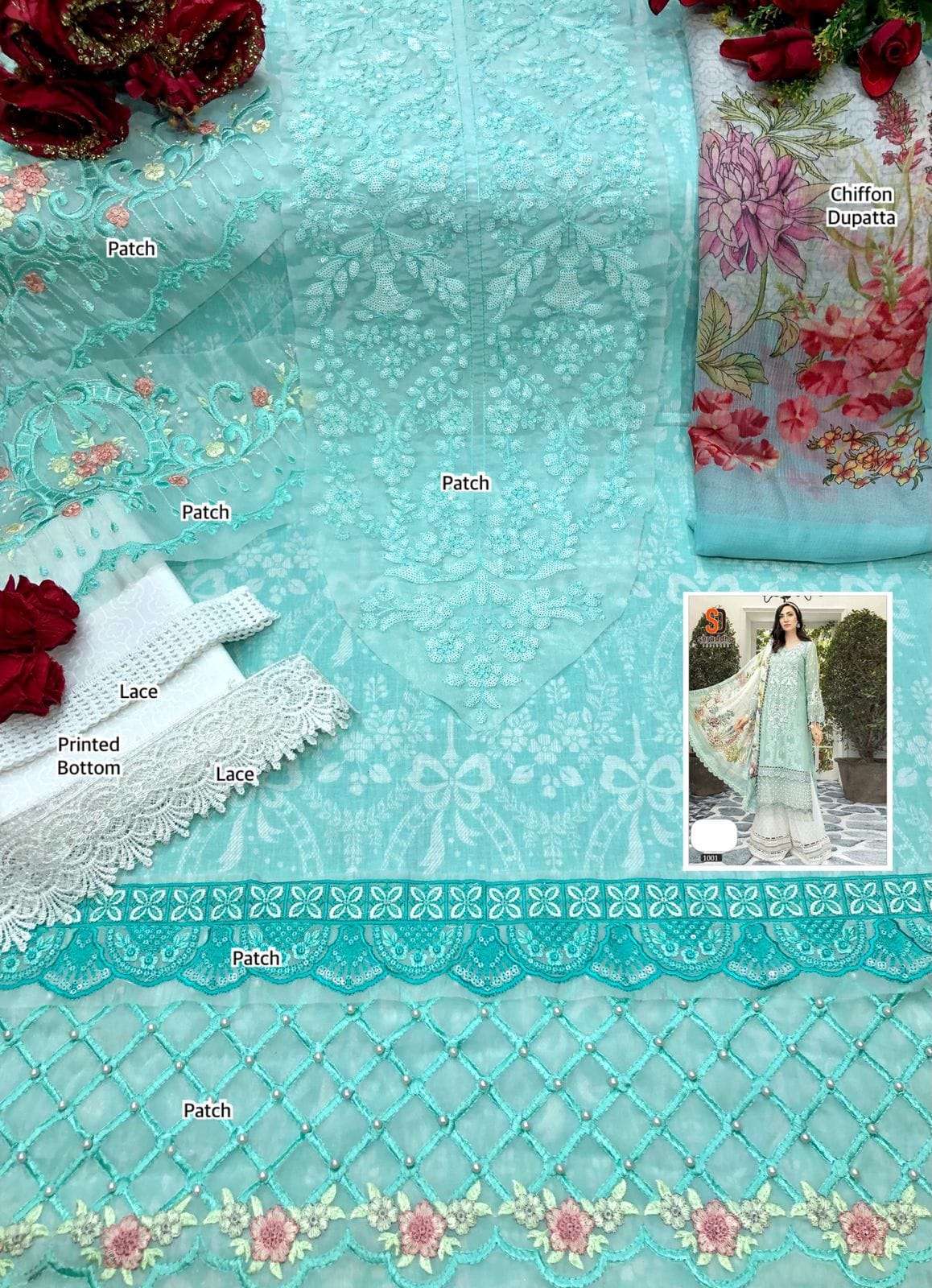 SHRADDHA DESIGNERS MARIA.B HIT - BLUE