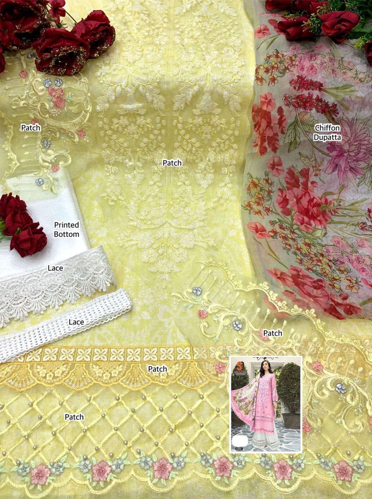 SHRADDHA DESIGNERS MARIA.B HIT -YELLOW