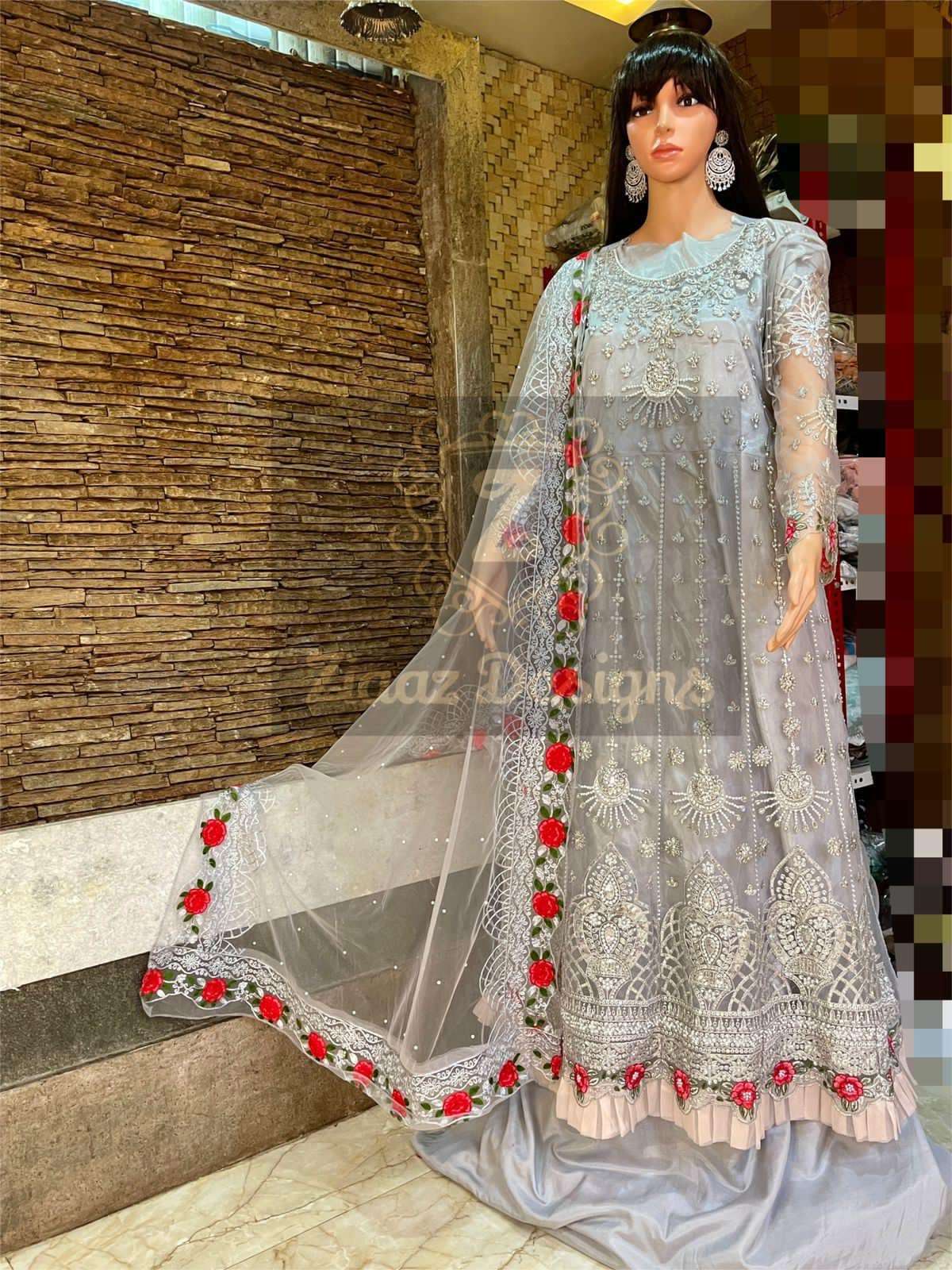 Ziaas 7773 Grey Gown -A
