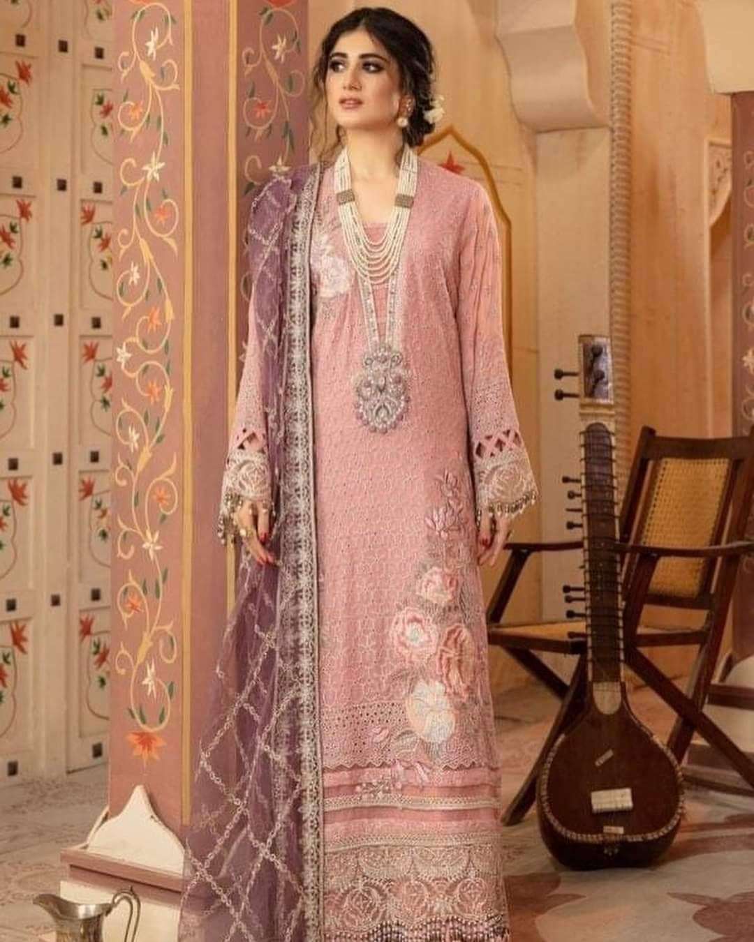  Adan Libas Ravia Schhiffli Embroidered Collection - 05