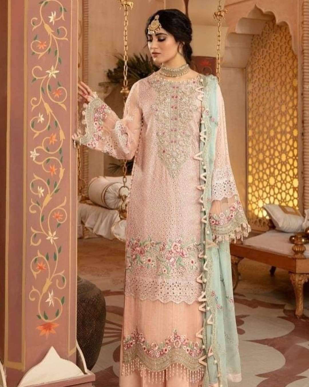  Adan Libas Ravia Schhiffli Embroidered Collection - 09