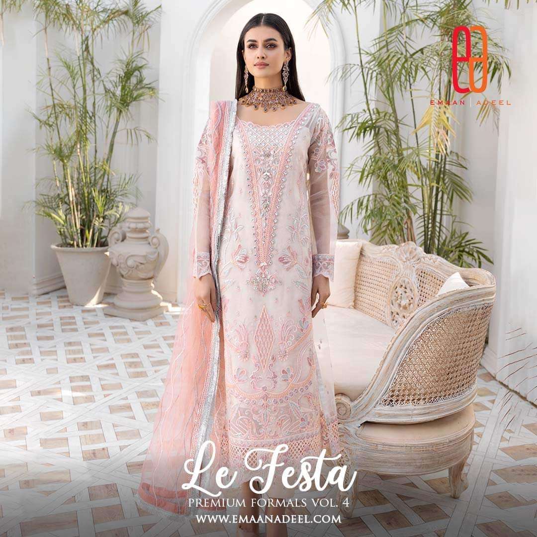  La Festa Premium Chiffon Collection 02 By Emaan Adeel - 404