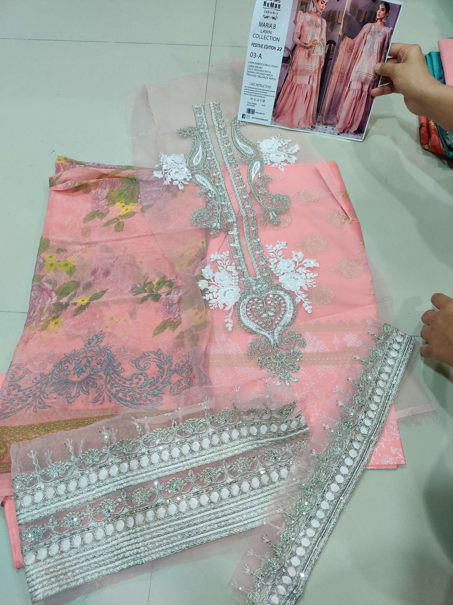  MARIA B by Numan Embroidery Volume 1- 02A