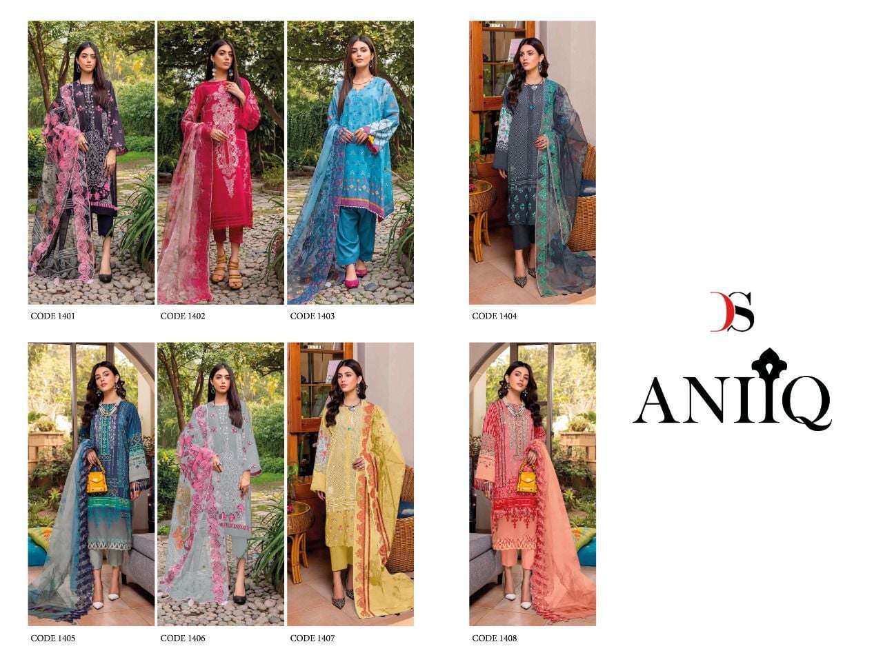 Aniq 22  by DEEPSY SUITS -1401-1408(chiffon)
