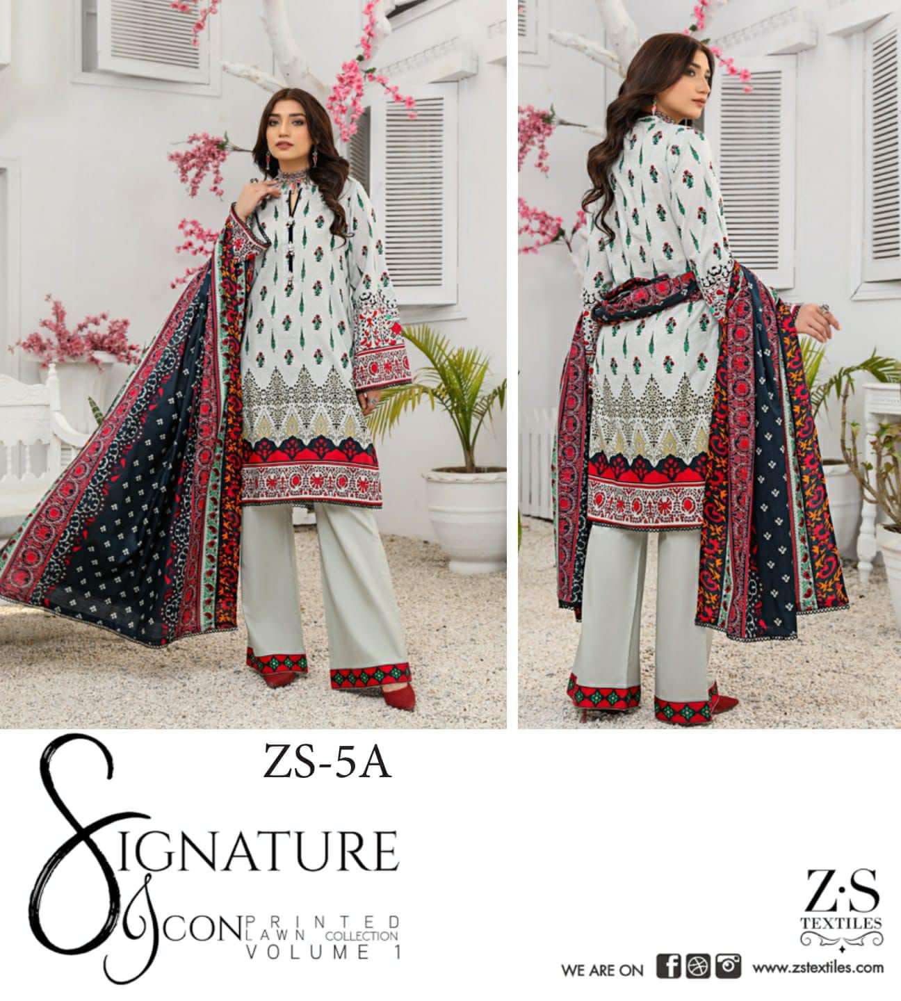 Signature Icon Printed Lawn Collection Volume 1 By Z.S Textiles -06