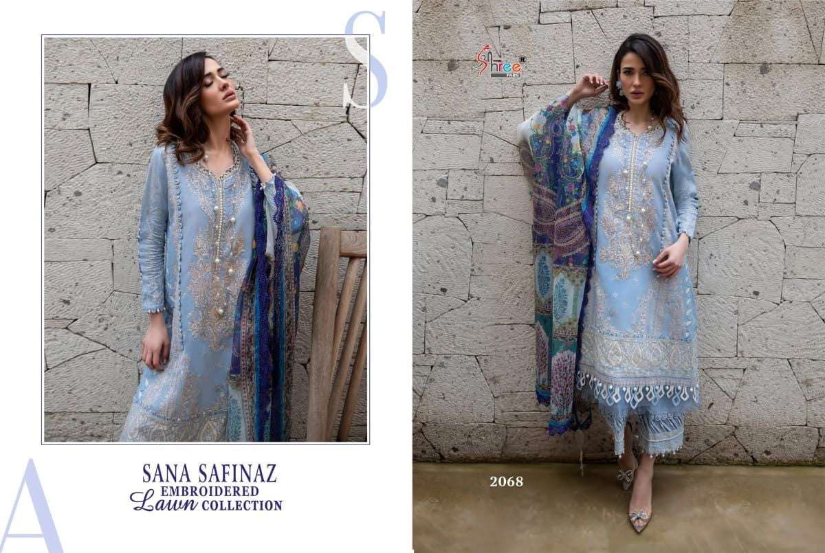  Shree Fabs Sana Safinaz Embroidered Lawn Collection - 2068