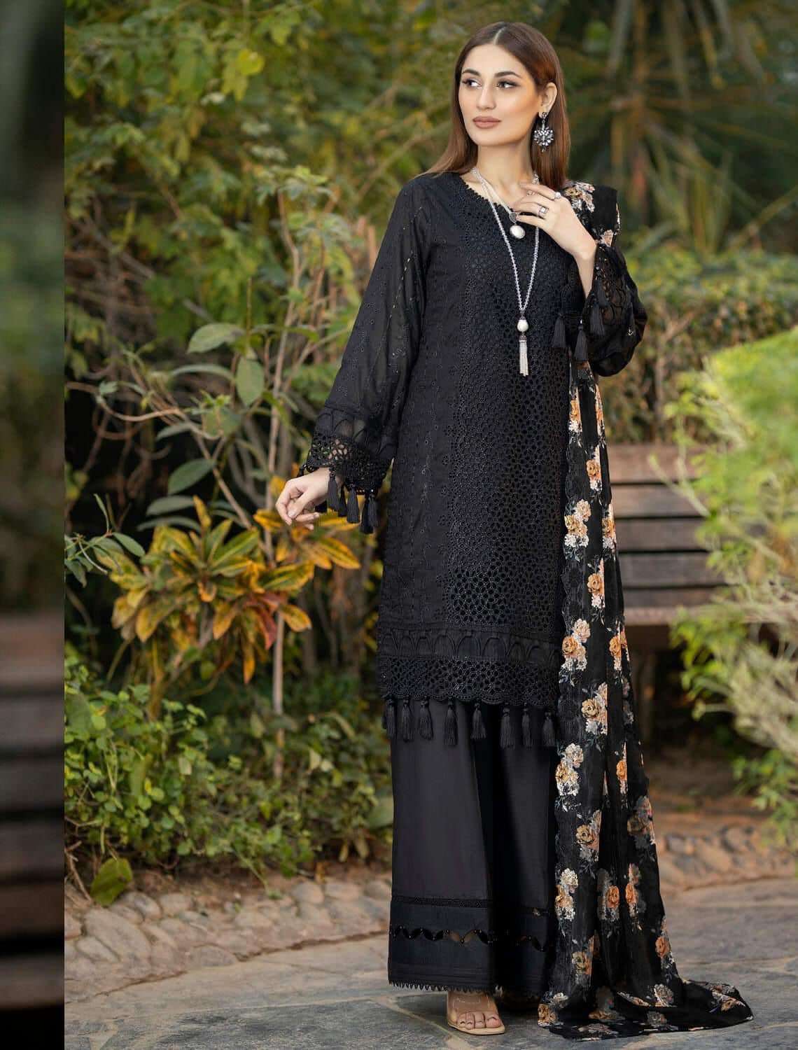  Adan’s Libas Fuchsia Embroidered Chikankari Lawn Collection 2023 - 08