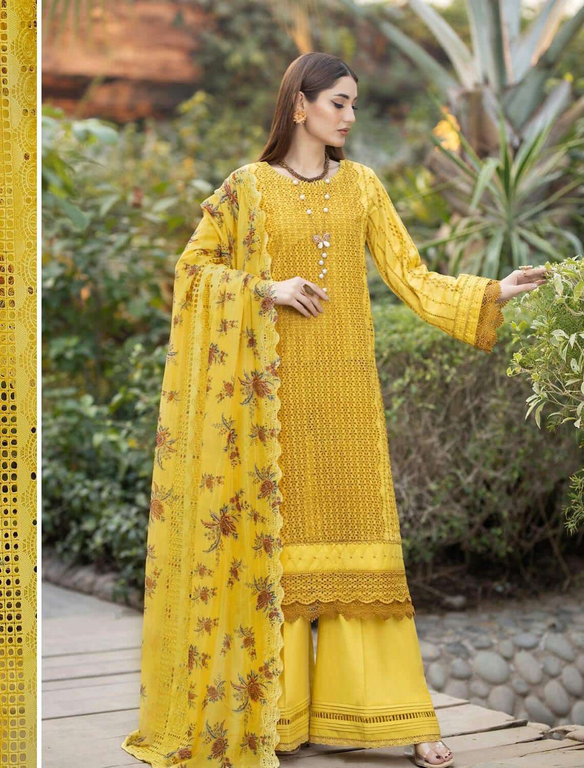  Adan’s Libas Fuchsia Embroidered Chikankari Lawn Collection 2023 - 09